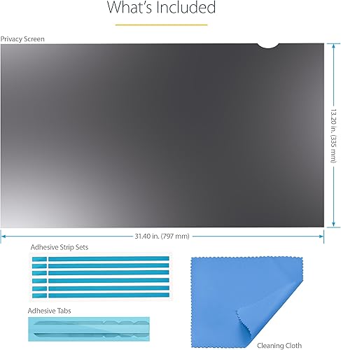 Miniatura 8 de StarTech.com Pantalla de privacidad para monitor para pantalla ultraancha de 34 pulgadas, pantalla ancha de 21:9, filtro de seguridad de pantalla de
