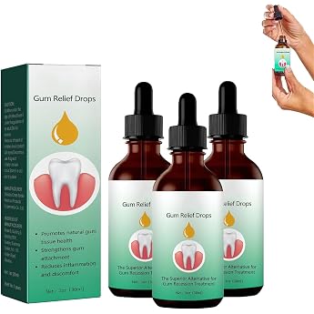 Dentizen Gum Regrowth Drops Gum Regrowth Drops Gum Repair Regrowth Treatment Natural Gum Restore Plus Liquid Drops Mouthwash Gum Regrowth for Receding Gums 3 Pieces