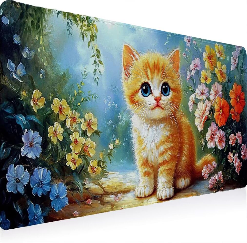 Duża podkładka pod mysz XXL 150 x 80 cm, podkładka pod mysz antypoślizgowa gumowa podstawa ze zszytymi krawędziami, ergonomiczna podkładka pod mysz do biura akcesoria na biurko klawiatura do laptopa