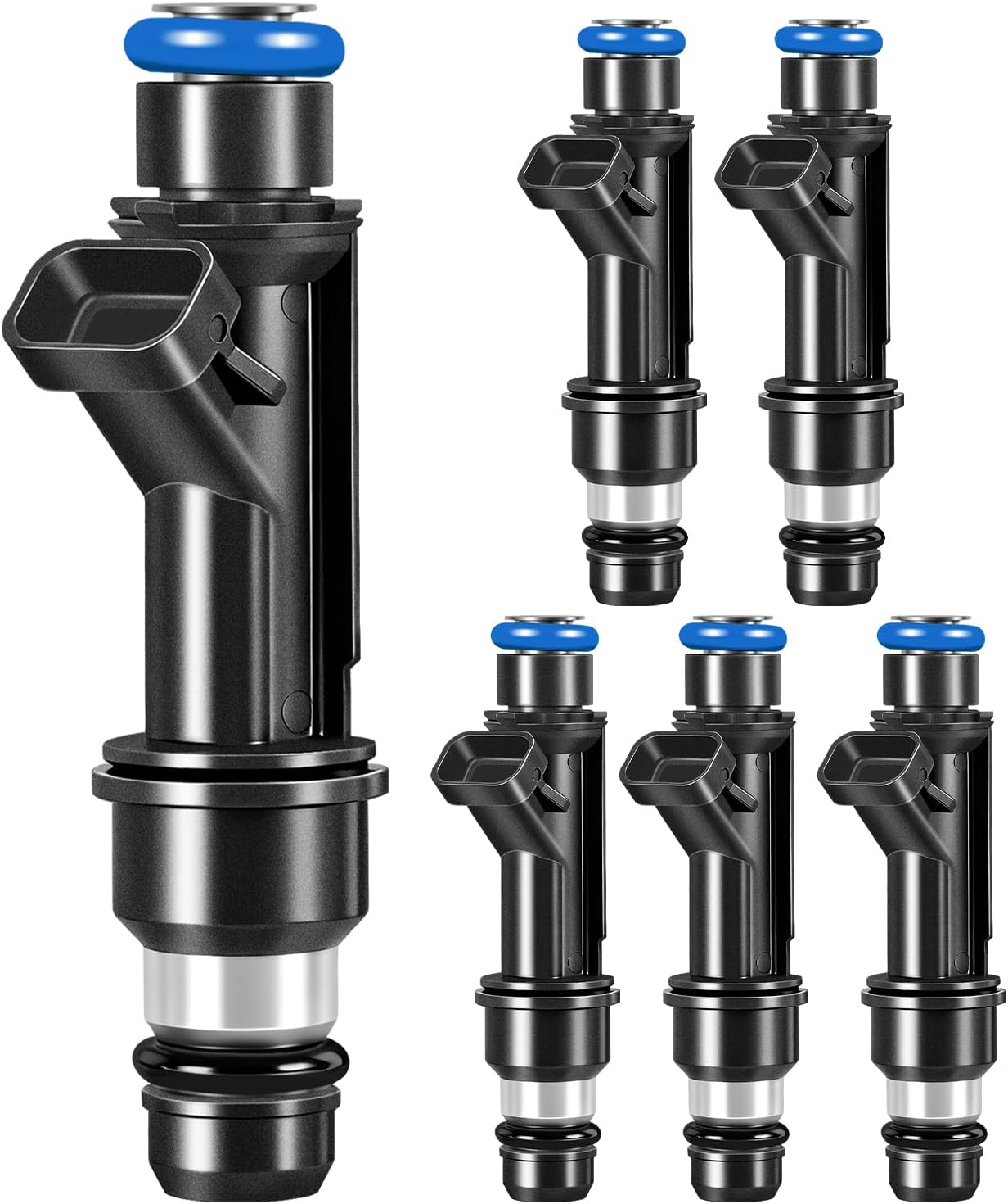 6Pcs Fuel Injectors OE 17113680 FJ319 Upgraded 4 Holes Injector Compatible with Chevy Trailblazer/GMC Envoy XL XUV/Buick Rainier/Isuzu Ascender/Saab 9-7x L6 4.2L 2002-2007 Set of 6