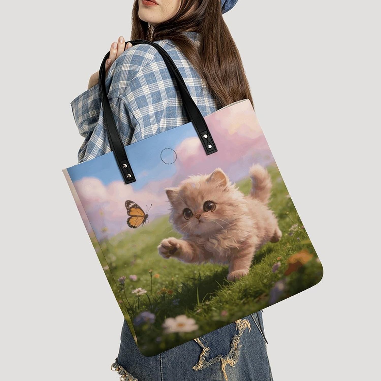 PU Leather Tote Bag for Women Fashion Large Capacity Shoulder Bags image 2