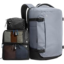 tomtoc Travel Backpack 28L and 3 Set Packing Cubes for Travel Essentials