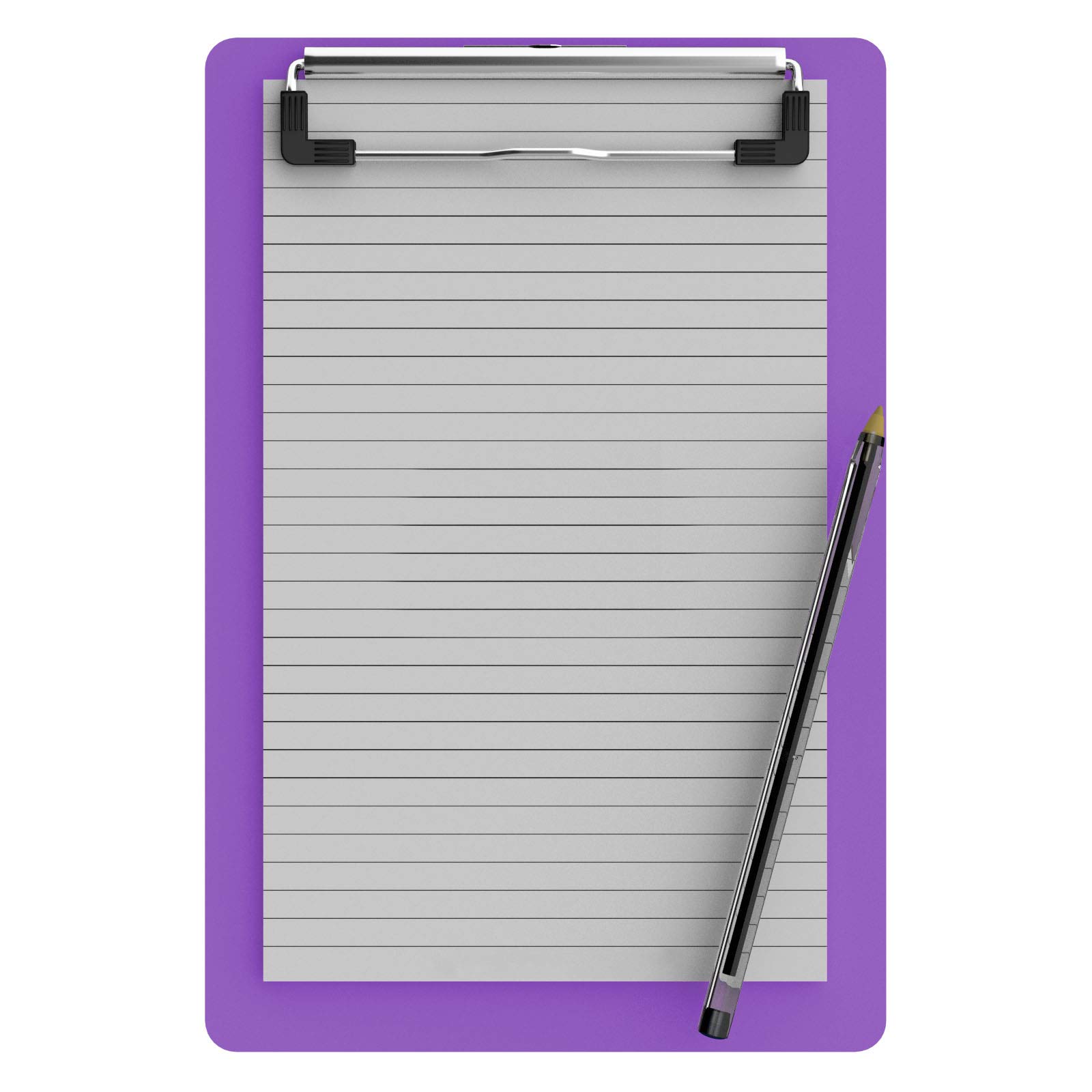 5x8 Aluminum Clipboard - Silver Memo Size With Spring Clip