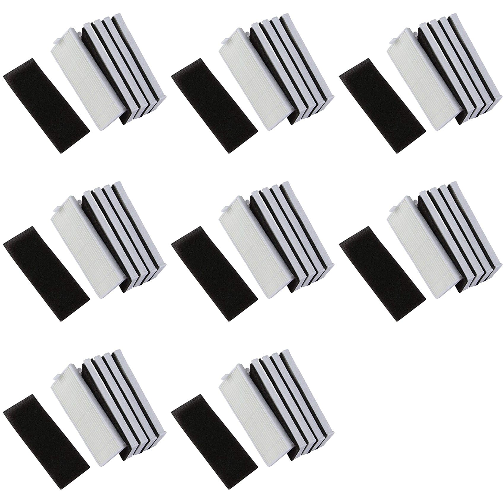 Hndhbfgrt NEW 40pcs Sponge + 40pcs Hepa Filter for Replacement A4 Robot Vacuum Cleaner