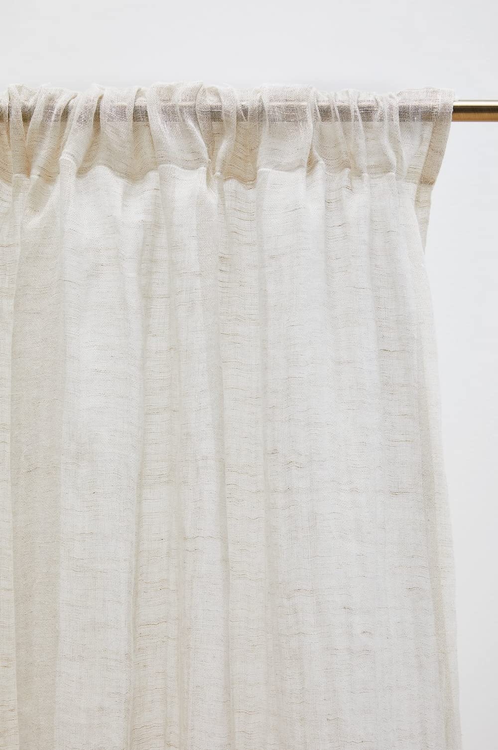Jotex Ellen Multifunktionsgardine - hochwertige halbtransparente Leinen Gardinen für das Wohnzimmer (2er Set) - Leinenbeige, 250 cm