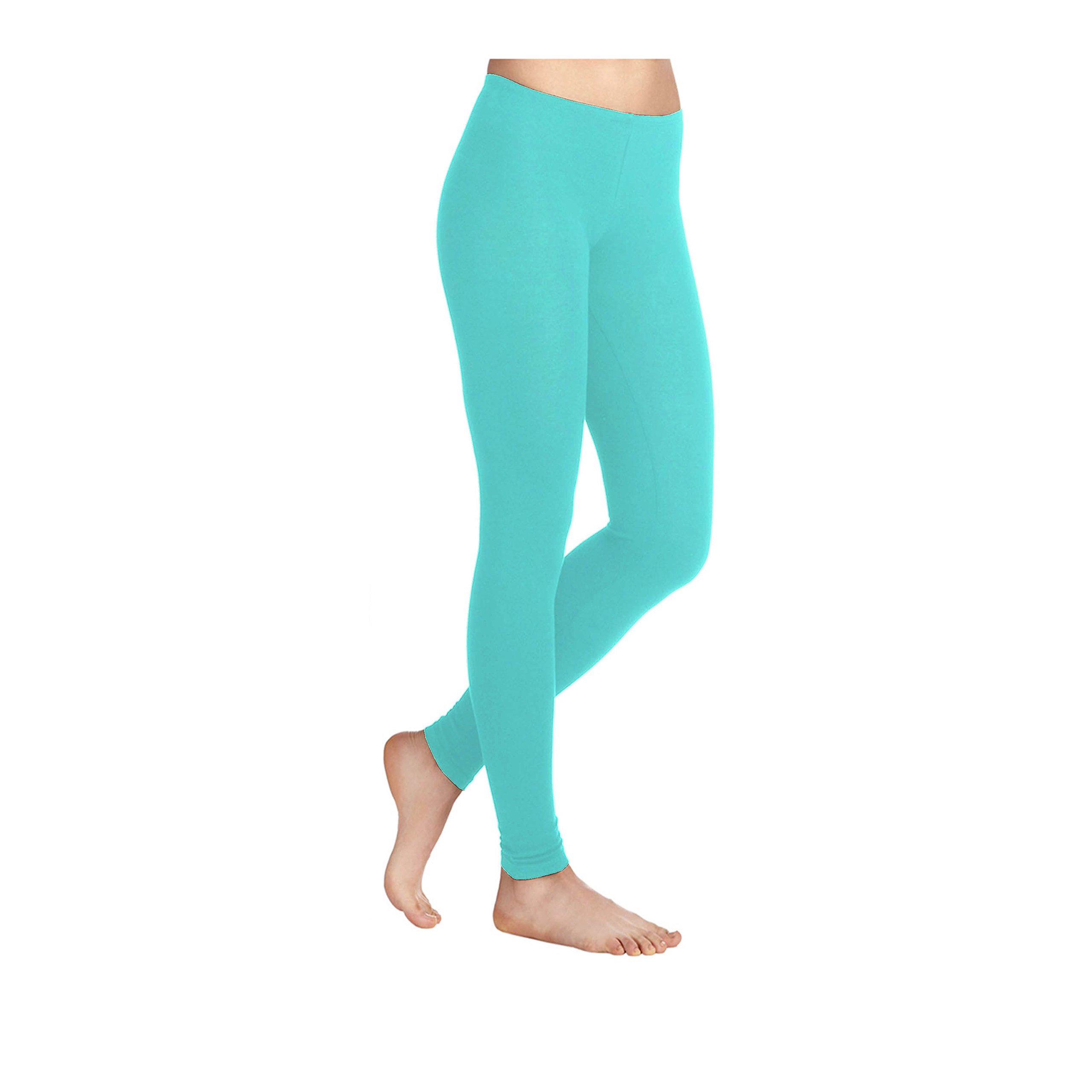 Missloved Plain Stretchy Viscose Elastane Leggings - XXXL to fit UK 22-24 - Turquoise