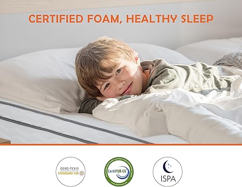 Miniatura 3 de YIQIEDEY Colchón matrimonial, colchón de resortes interiores de 12 pulgadas en una caja, colchón de tamaño matrimonial con espuma viscoelástica de