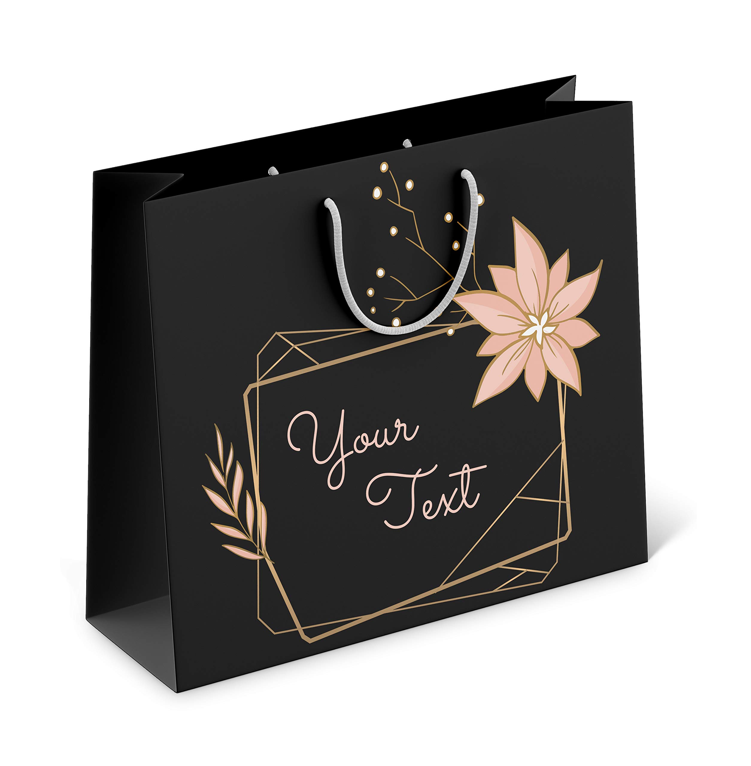 Brown Cloud Personalized BLACK Paper Bag with Personalised/Customized Photographs/Message/Quote for Party Gift Size 16 x 12 x 3 inch (Pack of 5) (009) (B08C74Z765) Amazon Price History, Amazon Price Tracker