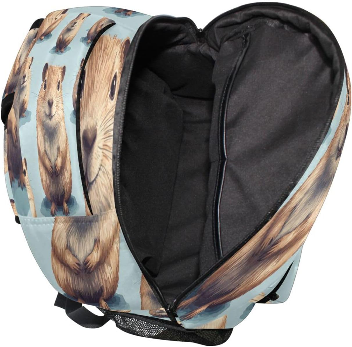 QUGRL Cute Guinea Pig Pattern Backpack for School Girls Boys Large Bookbag Laptop Computer Hiking Travel Bag Casual Daypack Elementray Schoolbag for Teens Adult 16 Inch