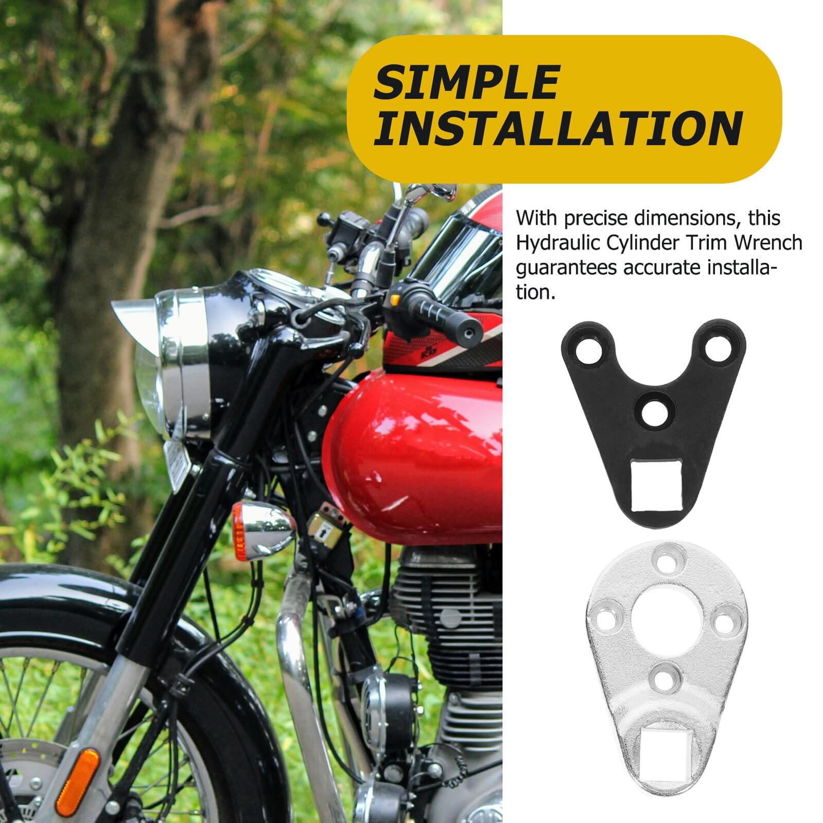 FOMIYES Chiavi per Perno Inclinazione in Ferro Leggero e Portatile Kit Utensili per Cilindri Idraulici per Moto Accessori per Trim