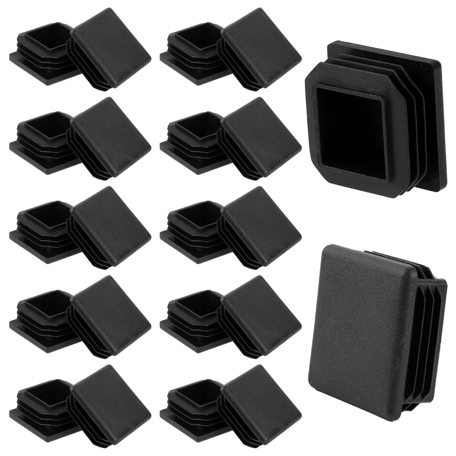 Bouchons carrés en plastique de 3,8 cm embouts de rechange pour tubes (x20)