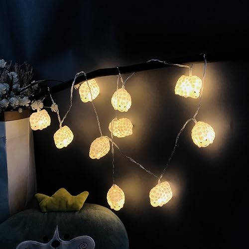 Vista 16 de Guirnalda de luces LED pintadas de ovejas pequeñas con diseño de animales, adornos de cabra, luces novedosas, funciona con pilas, luz decorativa