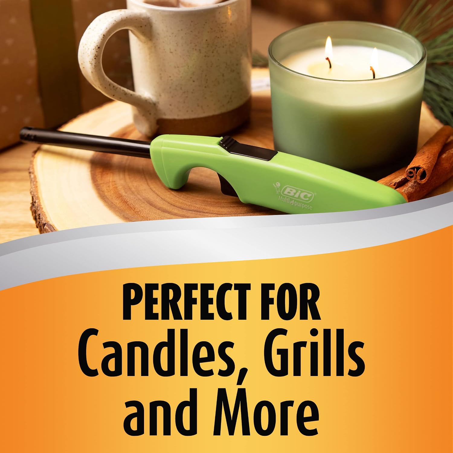 BIC Multi-purpose Classic Edition Candle Lighters, Long Durable Metal Wand, Great For Candles, Grills and Fireplaces, Assorted Colors, 4-Count