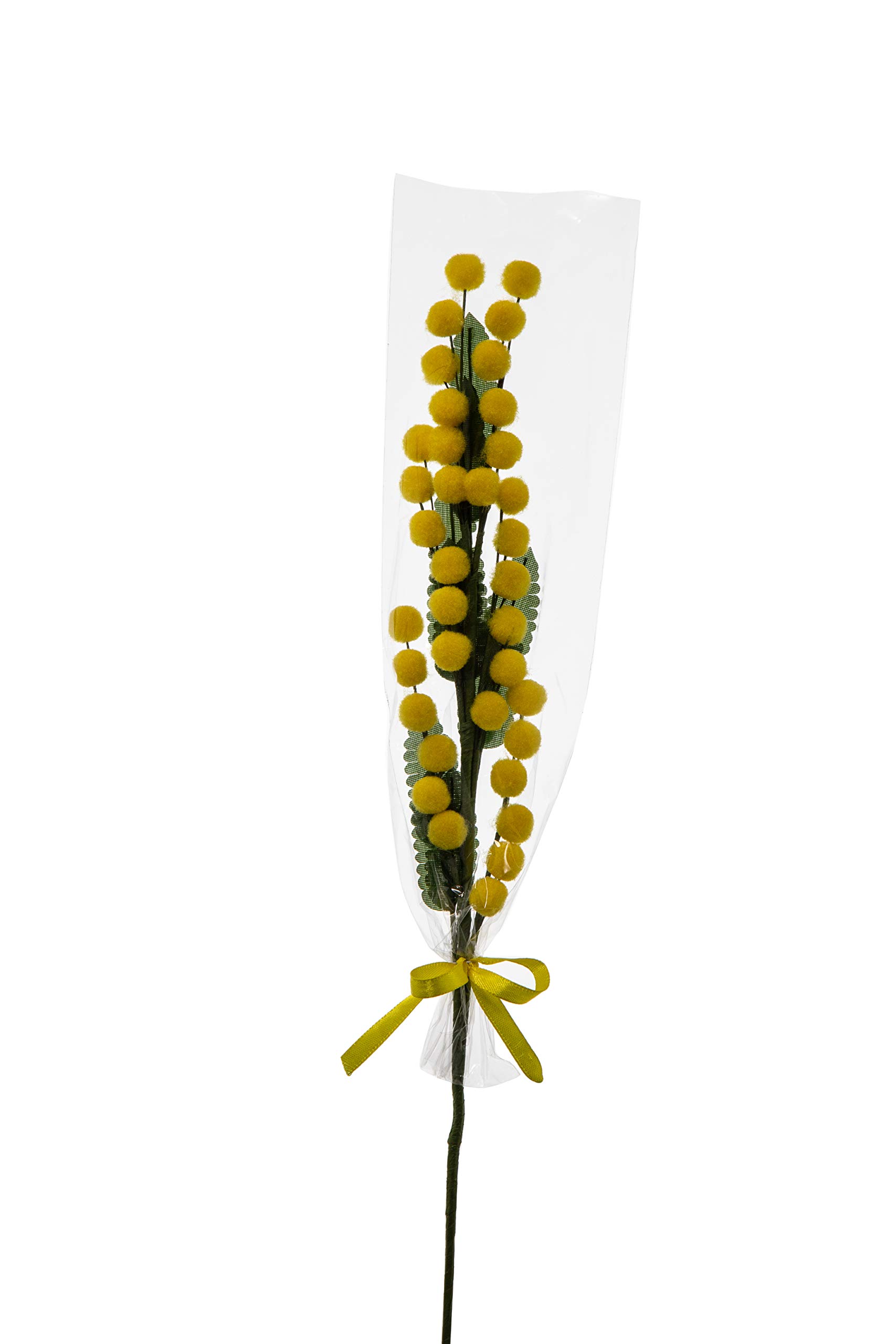 Oairse 6 Rami Fiori Artificiali Di Mimosa Gialla - 42 Cm, In Acacia, Per Decorazione Casa E Matrimoni