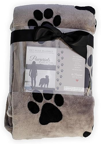 Miniatura 7 de Pawprints Left by You - Manta conmemorativa para mascotas con sentimiento sincero, regalo reconfortante para pérdida de mascotasduelo de mascotas