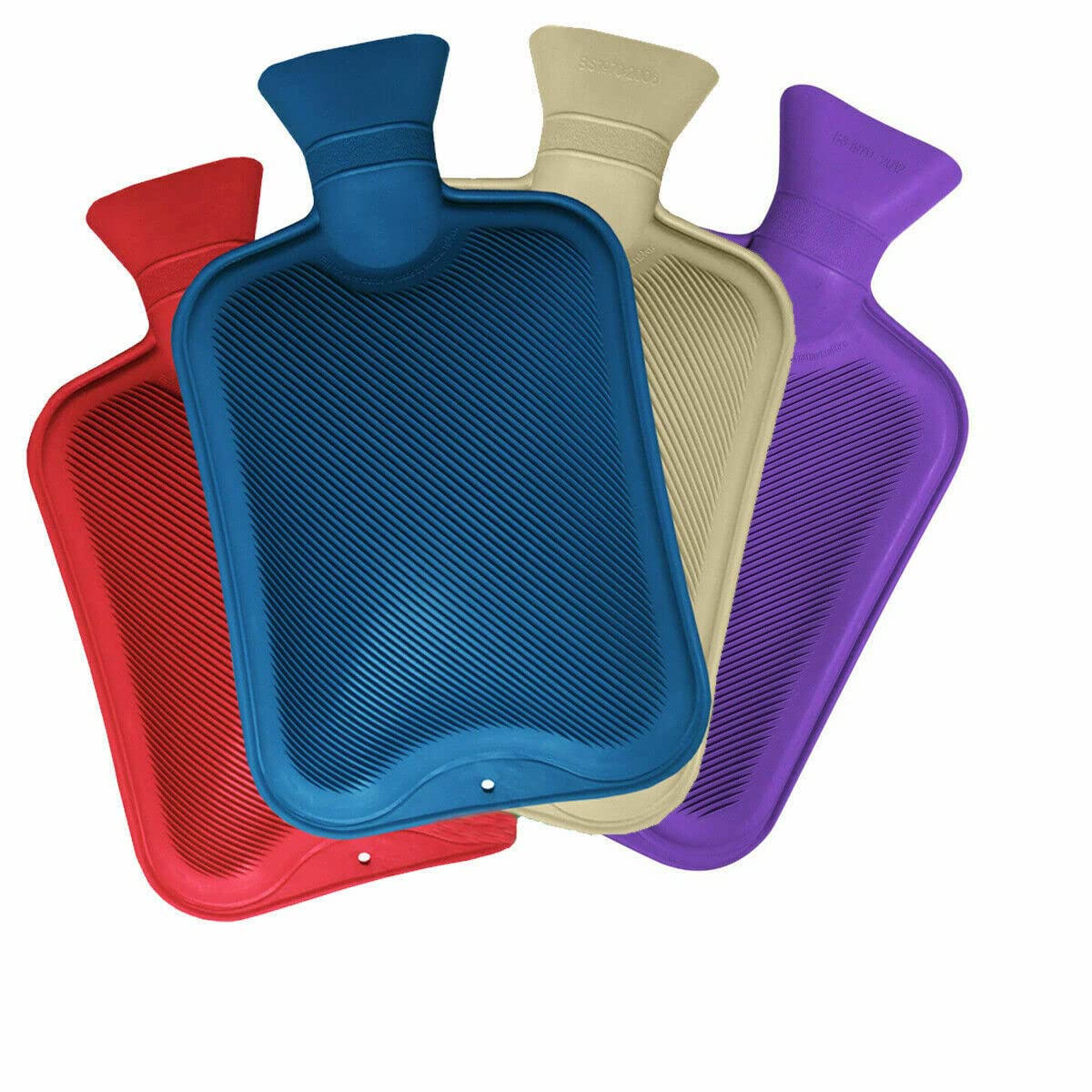 LUXFABLUXFAB Large 2L Hot Water Bottle with Soft Fleece Cover (2 Litre, Hot Water Bottle No Cover)
