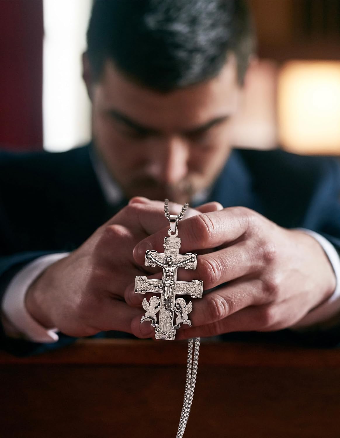 Christian Easter Gifts, Pardon Cross St Michael Caravaca Pendant Necklace, Cruz Del Perdon Catolica with St Benedict and Milagrosa Medal - Image 5