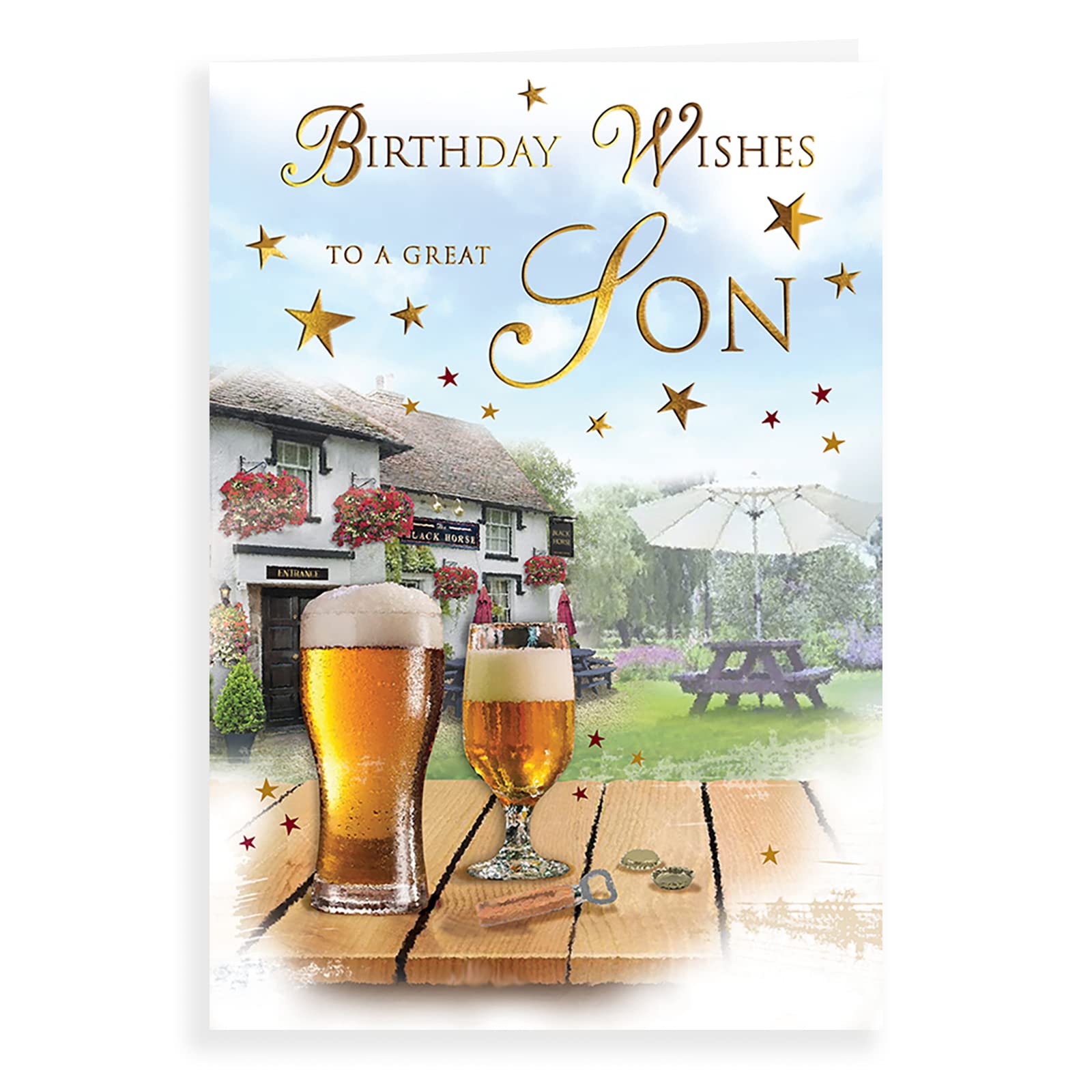 Traditional Birthday Card Son - 9 x 6 inches - Regal Publishing