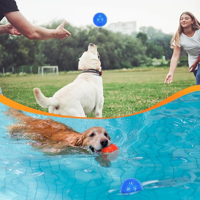 Set de 6 Pelotas Squeaky Flotantes para Perros Grandes 4.5 pulg miniatura 3