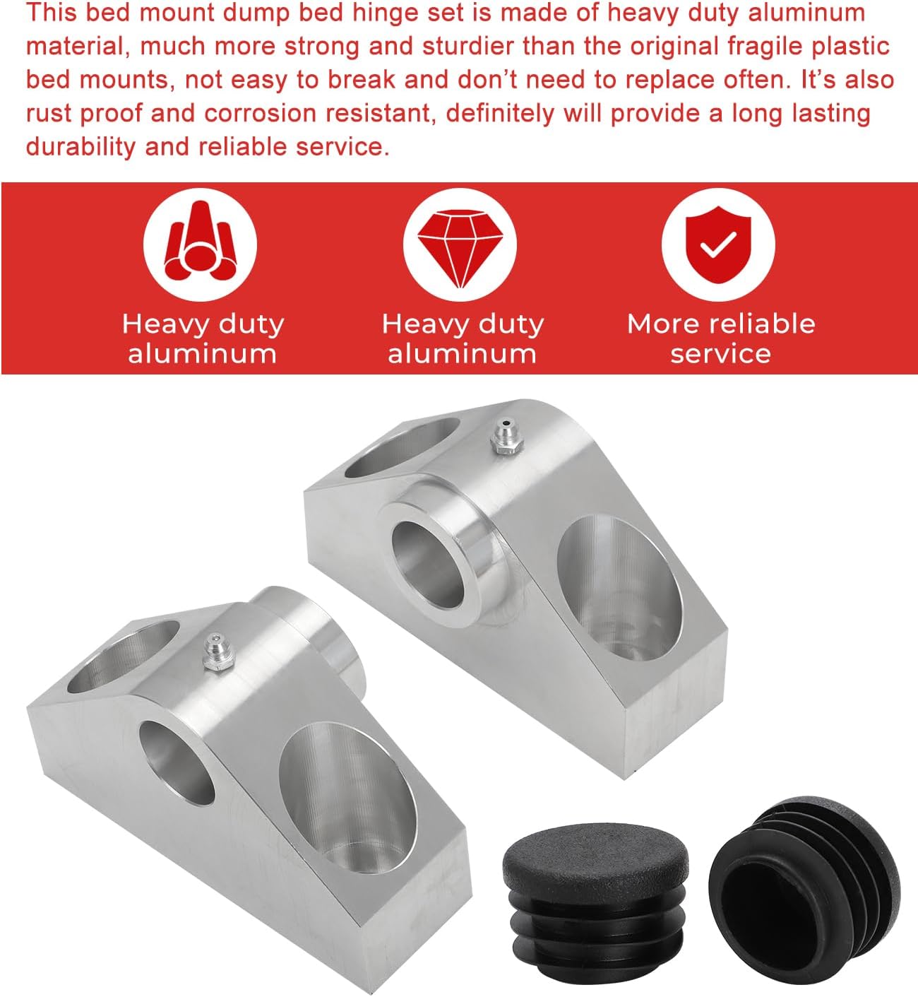 Can Am Defender UTV SXS HD8/ HD10 2016-2024 Dump Bed Hinge Mount Kit - Heavy Duty Aluminum