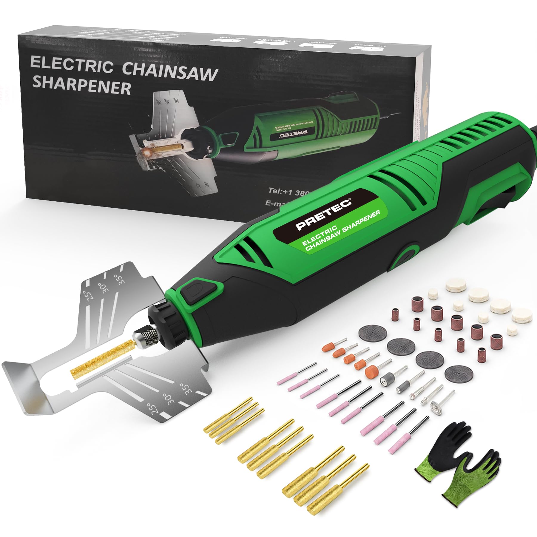 PRETEC Electric Chainsaw Sharpener Kit