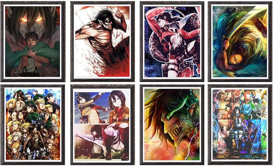 Amazon.co.jp: 進撃の巨人 漫画 アニメ壁紙 デジタルキャンバスアート