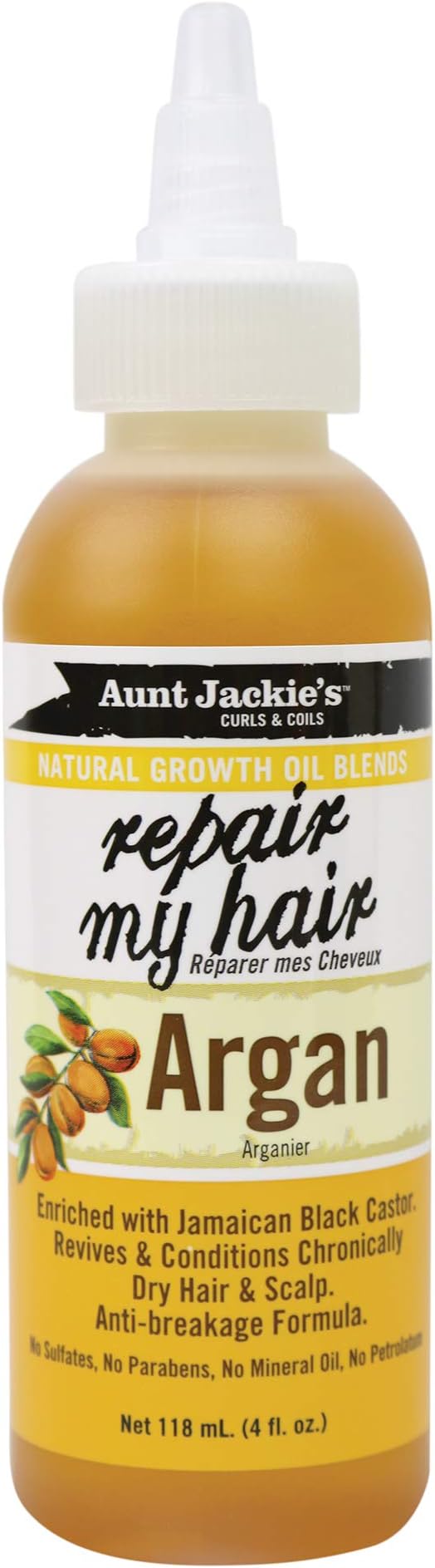 Natural Growth Oil Blends Repair My Hair - Argan, Revives and Conditions Chronically Dry Hair and Scalp, Anti-Breakage Formula, 4 oz