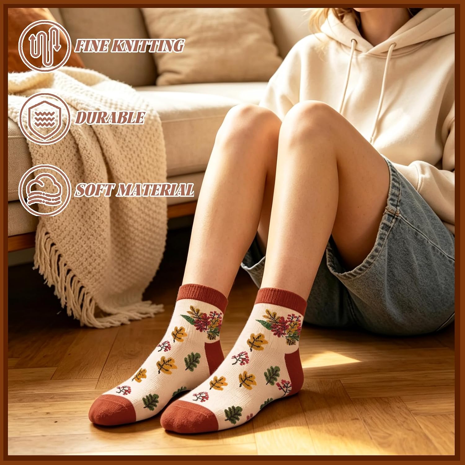 6 Pairs Ankle Socks for Women Men Novelty Gifts For Women Halloween Christmas Festival Birthday Gift image 5