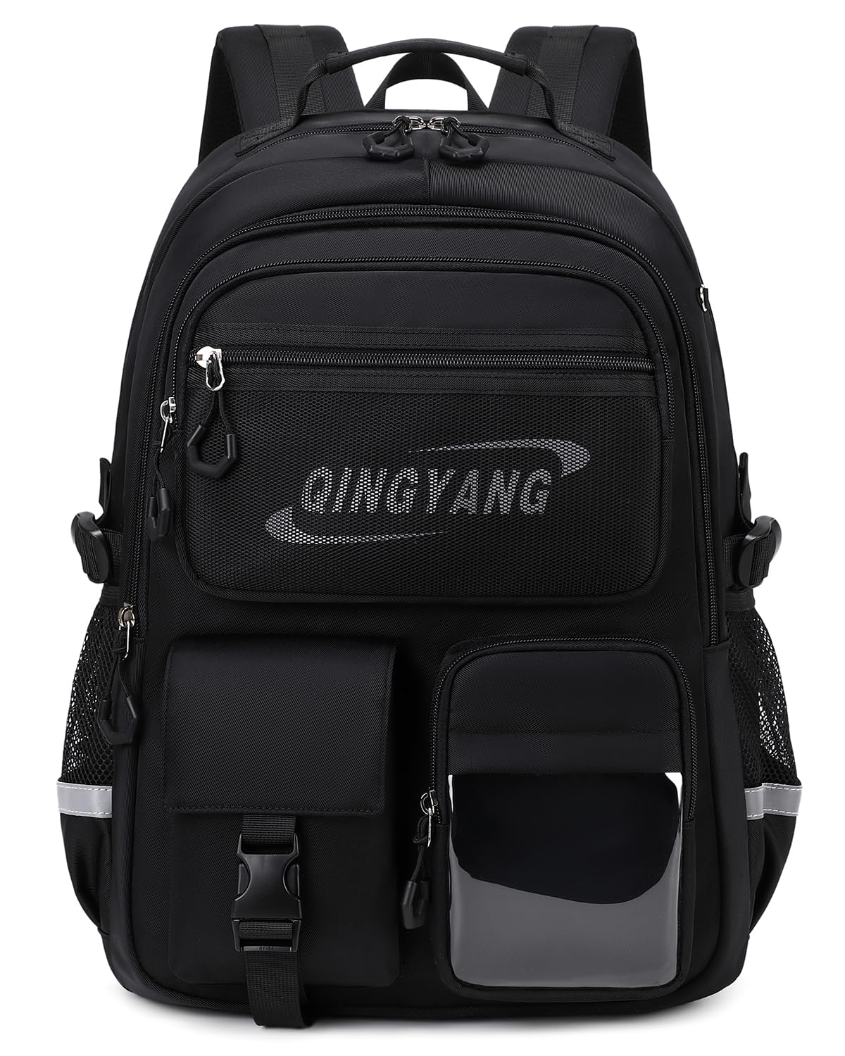 Amythe Mochilas Escolares para Niños Adolescentes, Mochila Instituto Ergonomica para Chico 10-22 Años, Mochila Niño Grande Impermeable Ligera, Colegio Viajes Vuelta al Cole, Negro