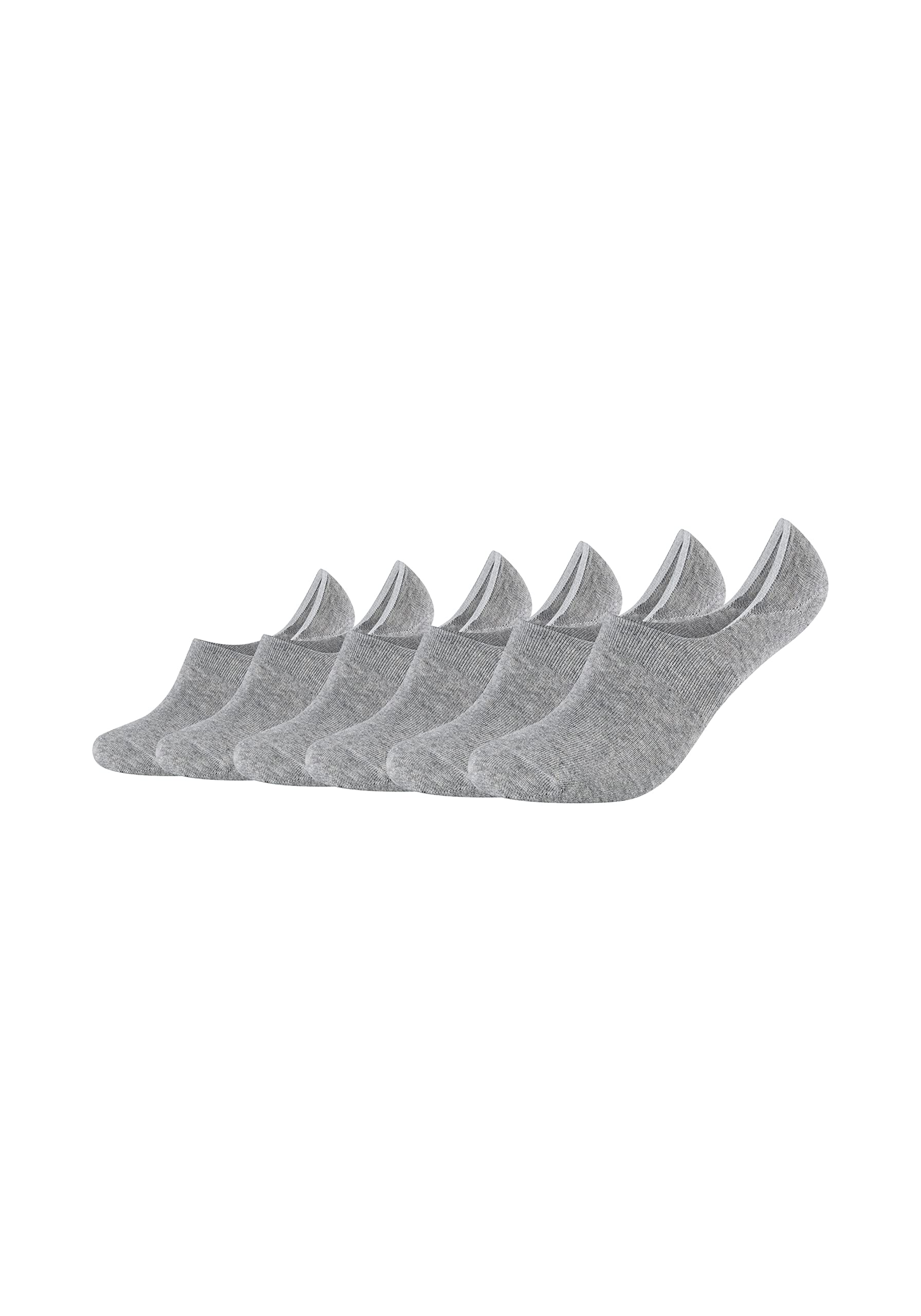Camano No Show Socken Füßlinge – Unisex, 6er Pack, Grau