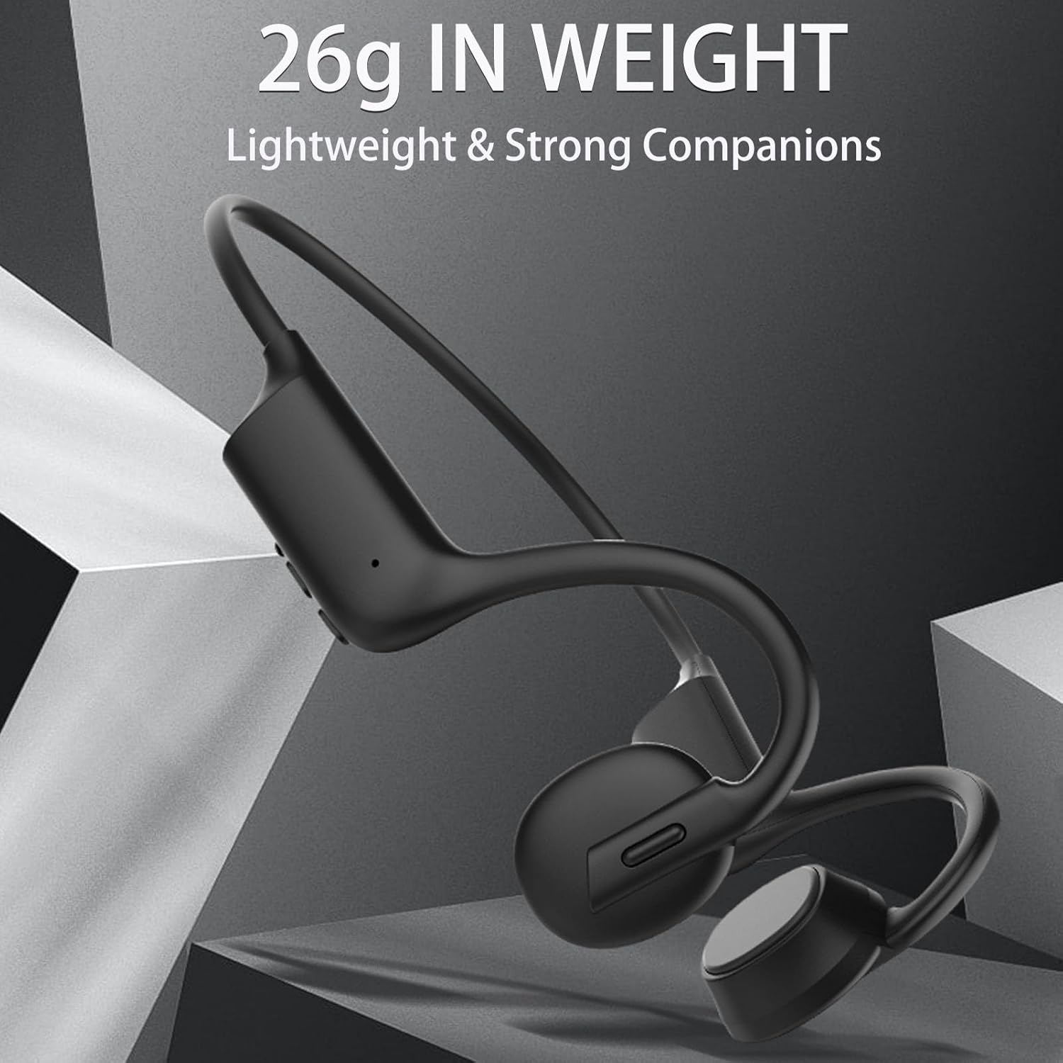 Bone Conduction Swimming Headphones with LED Display,Bluetooth 5.4 Wireless Underwater Headphone,IPX8 Waterproof Headphone Built-in 32G memory MP3 player,Sports Open Earphones for Running Cycling