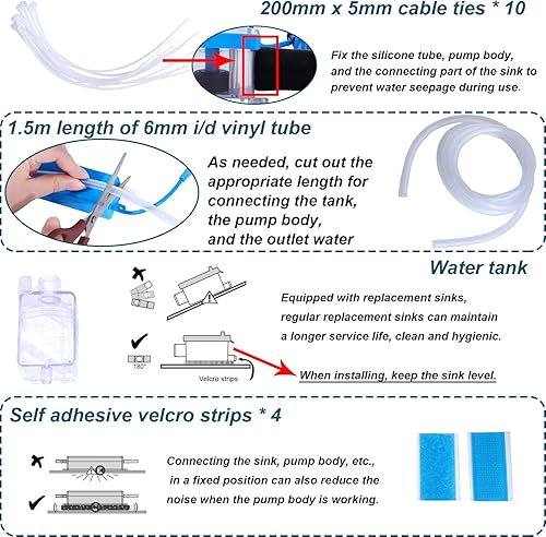 Miniatura 4 de Air Mini 100-240V Split Condensate Pump, Hvac Silent Condensate Pump, AC Condensate Pump, Used for Indoor Air Conditioning, HVAC, Dehumidifier,