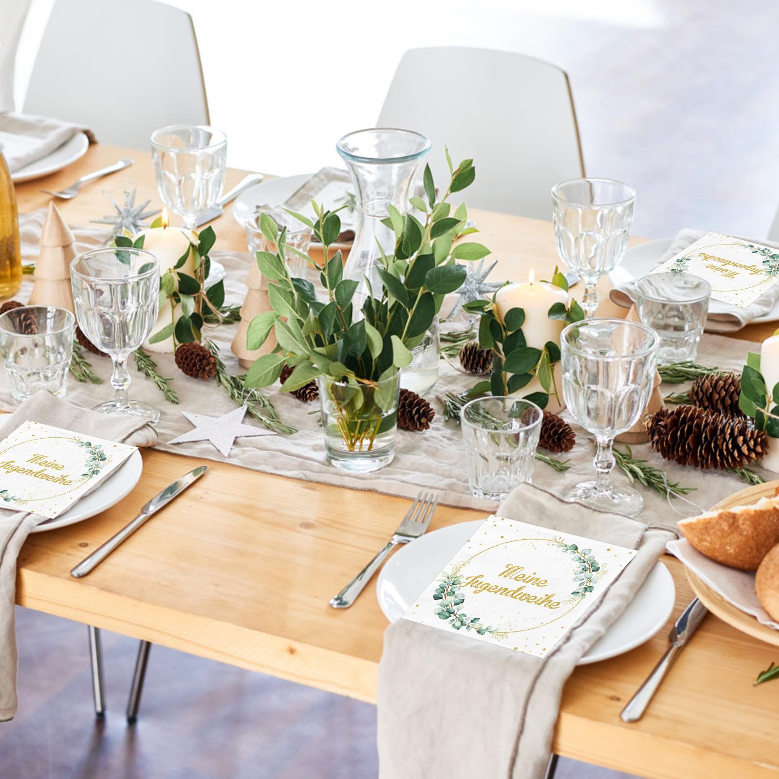 Abaodam Lot De 40 Serviettes En Papier Pour Décoration De Mariage