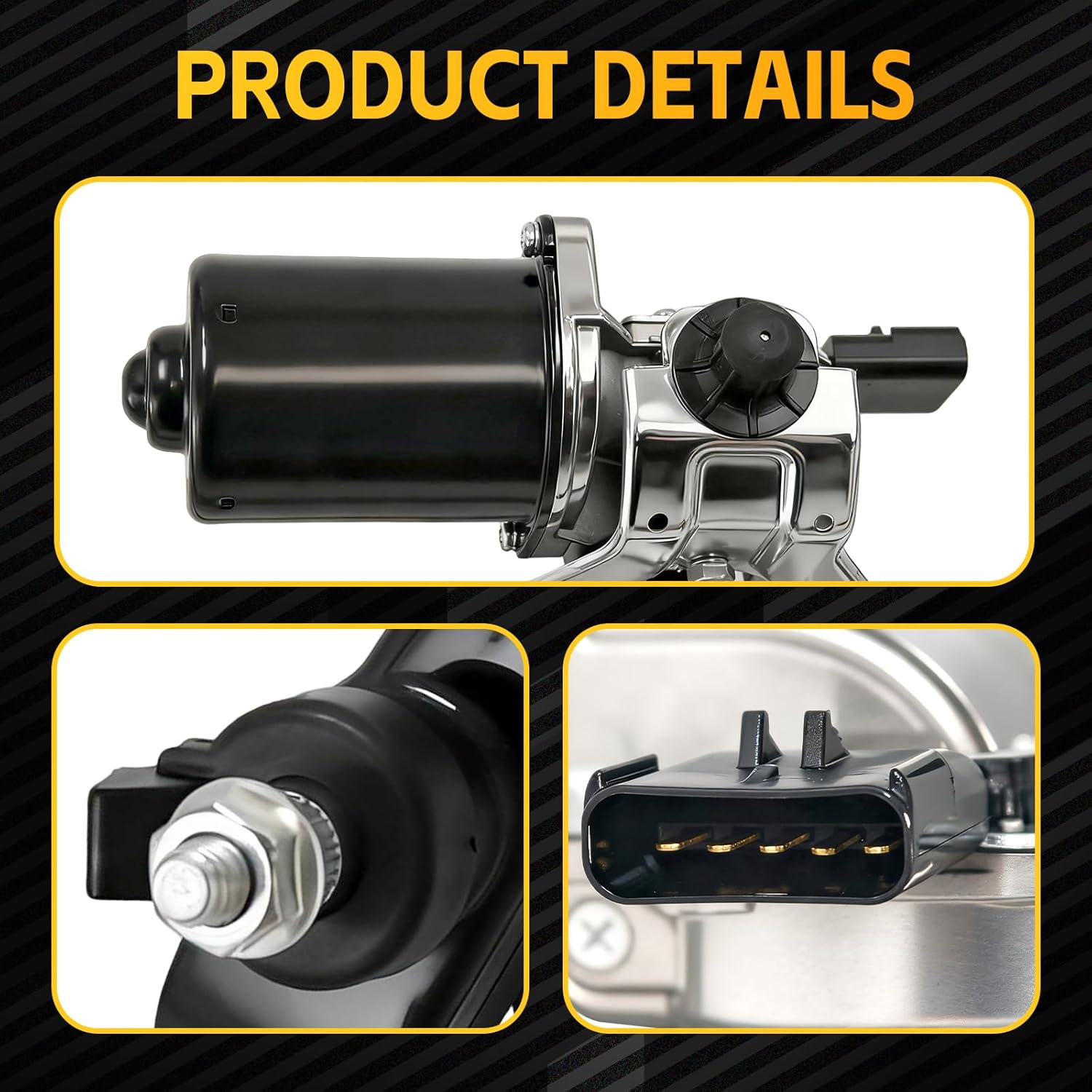 Front Windshield Wiper Linkage & Motor Assembly Compatible with 2007-2017 Jeep Wrangler, 2018 Jeep Wrangler JK 55077859AB 55077859AD