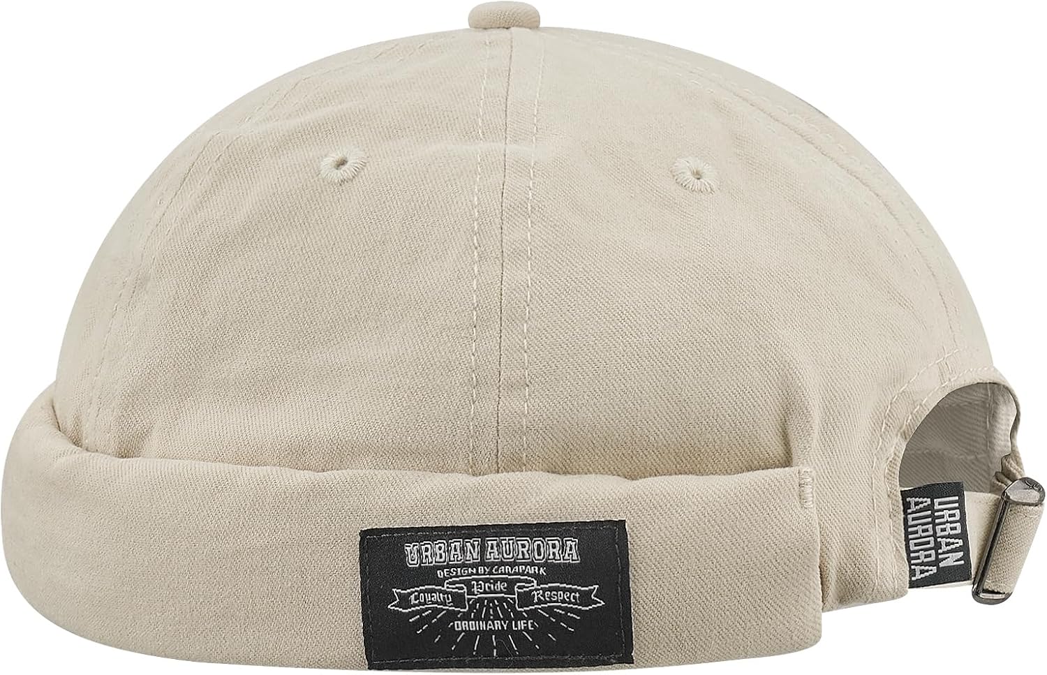 Clakllie Retro Docker Hat for Women Men Cotton No Brim Hat Adjustable Brimless Cap Worker Sailor Cap No Visor Beanie Hat - Image 2