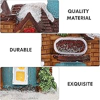 Vista 9 de ABOOFAN Juego de 6 piezas de aldea de Navidad iluminadas con LED, casas de pueblo de Navidad preiluminadas, diminuta resina coleccionable, edificio