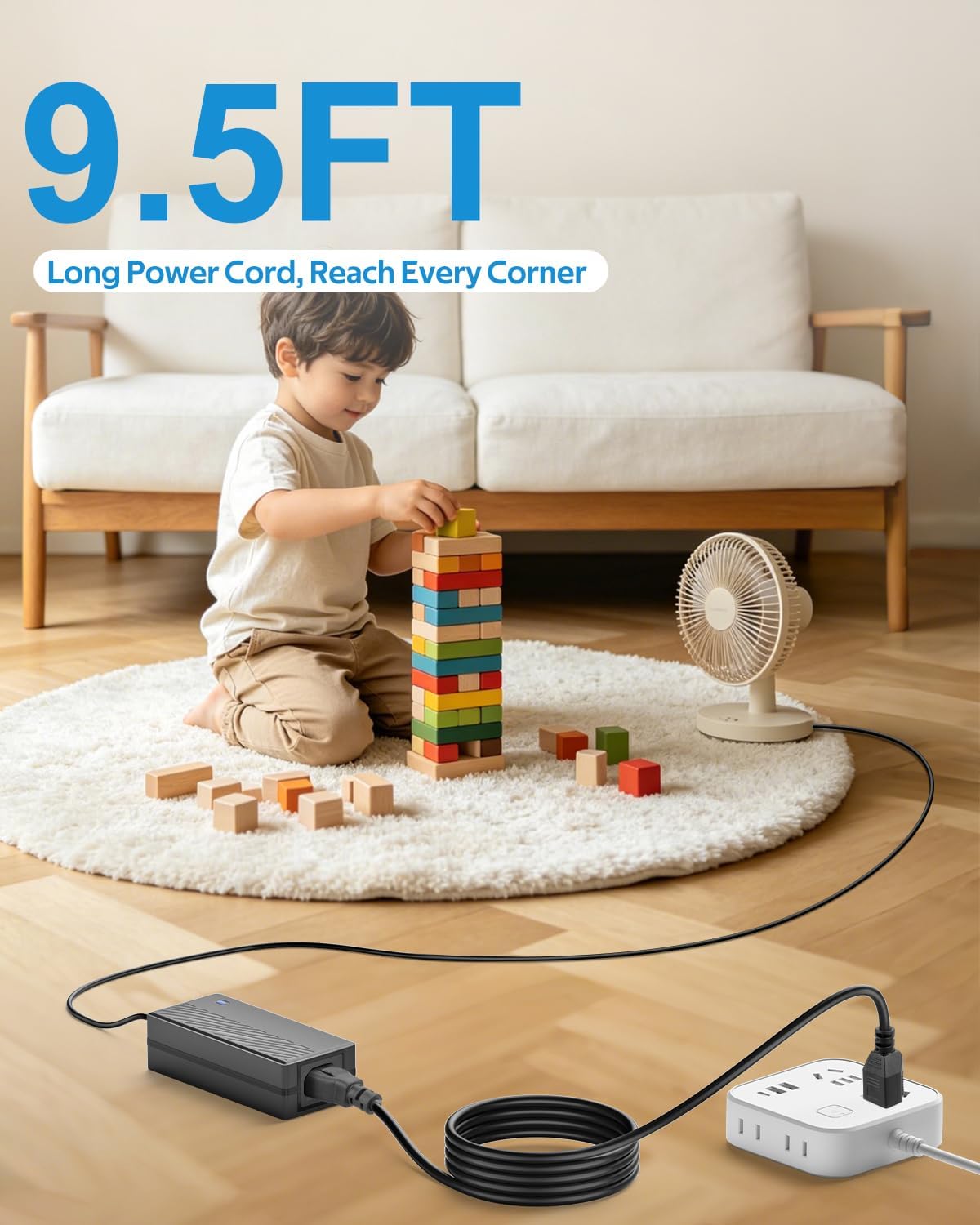 ALITOVE 5V 10A Power Supply 50W Max AC Adapter 100~240V 50-60Hz to DC 5 Volt Power Supply 10 Amp 8A 7A 6A 5.5x2.5mm Plug for WS2812B WS2811 SK6812 LED Pixel Strip Light CCTV Camera Security System