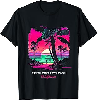 Torrey Pines State Beach California T-Shirt for Men Women Kids