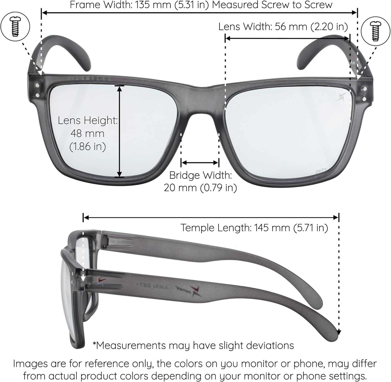 X Power ANSI Z87+ Extra Large Weekenders Safety Sunglasses Impact Resistant Polycarbonate Lens & Frame (Made In Taiwan)