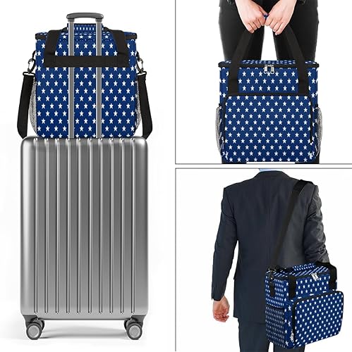 Miniatura 7 de Bolsa de transporte para cafetera con patrón de estrellas sin costuras para Keurig K-Mini o K-Mini Plus K-Mini Plus K-Cup, bolsa de viaje