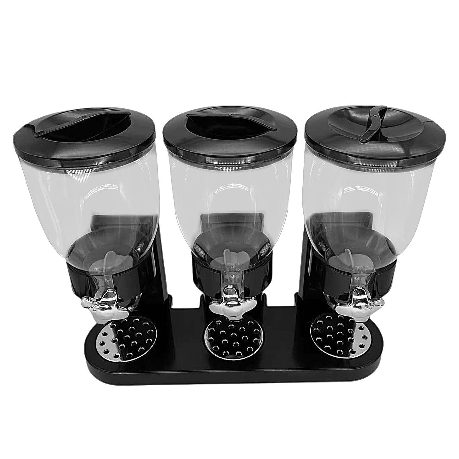 Müslispender - 2 L Müslispender Dreifach Cerealienspender Cornflakes Spender Müsli Dispenser Getreidespender mit 3 Fächern für Müsli, Cornflakes und Cerealien