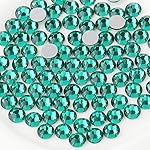 Beadsland Flat Back Crystal Rhinestones Round Gems for Nail Art and Craft Glue Fix, Blue Zircon, 7.0-7.3mm, SS34/288pcs