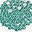Beadsland Flat Back Crystal Rhinestones Round Gems for Nail Art and Craft Glue Fix, Blue Zircon, 7.0-7.3mm, SS34/288pcs