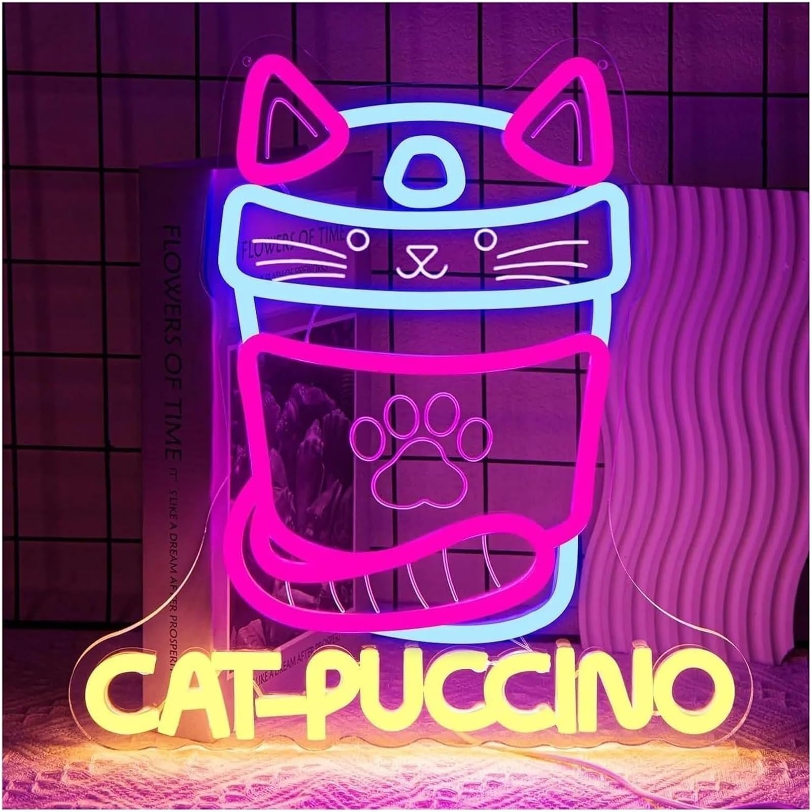 Aextroi neon Lights Sign for neon Lamp Cat for Sign for Dimmable for Light Signs for House 33x31.8cm