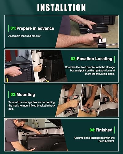 Miniatura 6 de SCITOO Cerradura y llaves caja de almacenamiento de caja de camión Tits para Ford para F-150 2015-2022 lado izquierdo del conductor y lado derecho