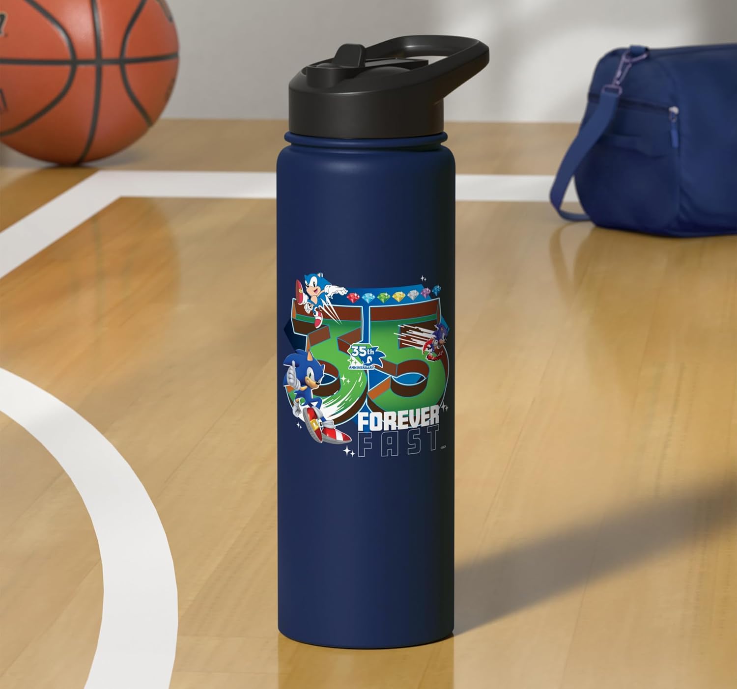 Sonic the Hedgehog 35th Anniversary Forever Fast Legacy Stainless Steel Insulated Water Bottle