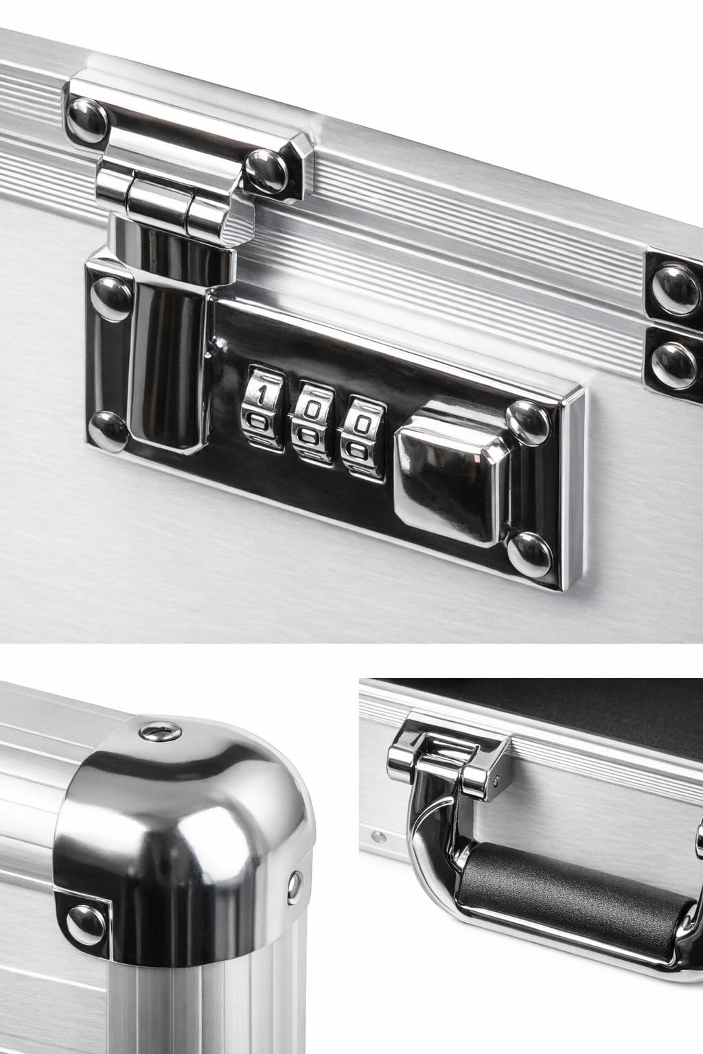 Alumaxx Attachékoffer TAURUS, Aktenkoffer aus Aluminium, Alu Dokumentenkoffer, Alukoffer, Aluminiumkoffer Ventiquattrore, 46 cm, 15 liters, Argento (Silber)