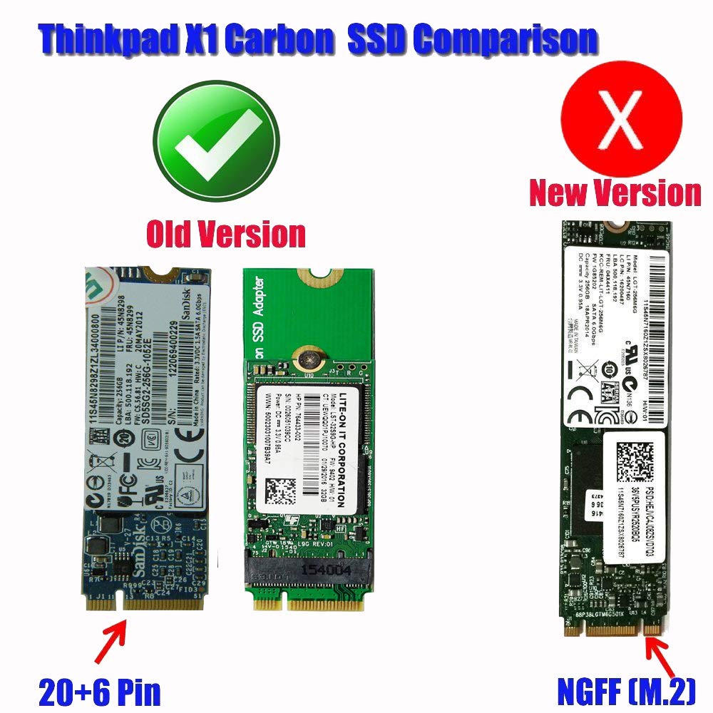 Amazon | M.2 NGFF 2230/2242 SSD to レノボ Thinkpad X1 Carbon Gen.1
