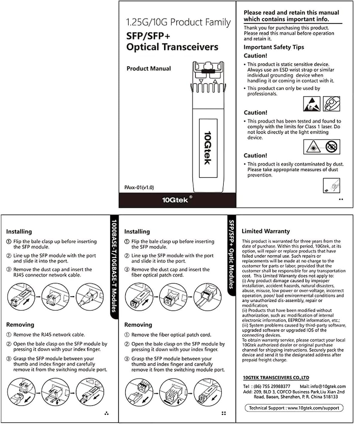 10Gtek 80 Meters, 10GBase-T SFP+ to RJ-45 Transceiver, 10Gbe SFP+ to Copper Ethernet Module for Cisco SFP-10G-T-80, Ubiquiti UF-RJ45-10G-80, TP-Link TL-SM5310-T, Netgear AXM766 and More, up to 80m