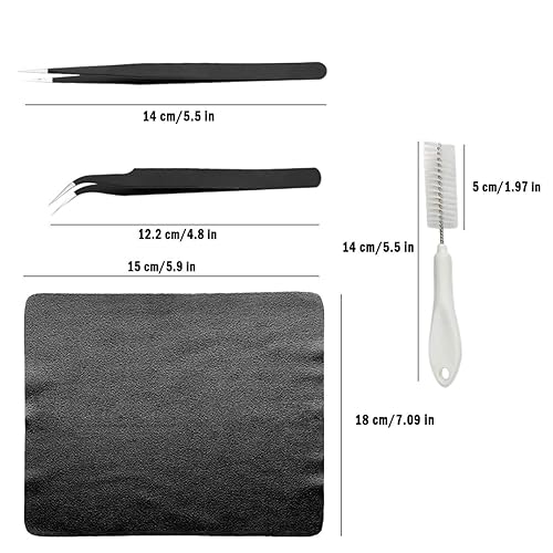 Miniatura 6 de 19 en 1 kit de limpieza de teclado de plástico anti estático del teclado del coche del cepillo de limpieza